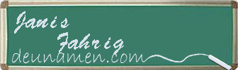 Janis Fahrig Visitenkarte